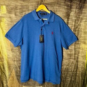 NWT Blue XL Mens The Iconic Mesh Polo Shirt